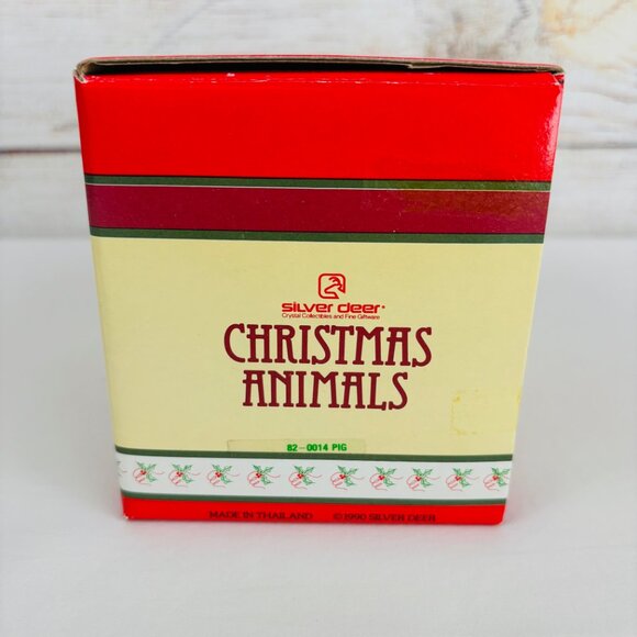 Silver Deer Tom Rubel Christmas Animals Pig Figurine - Picture 8 of 9